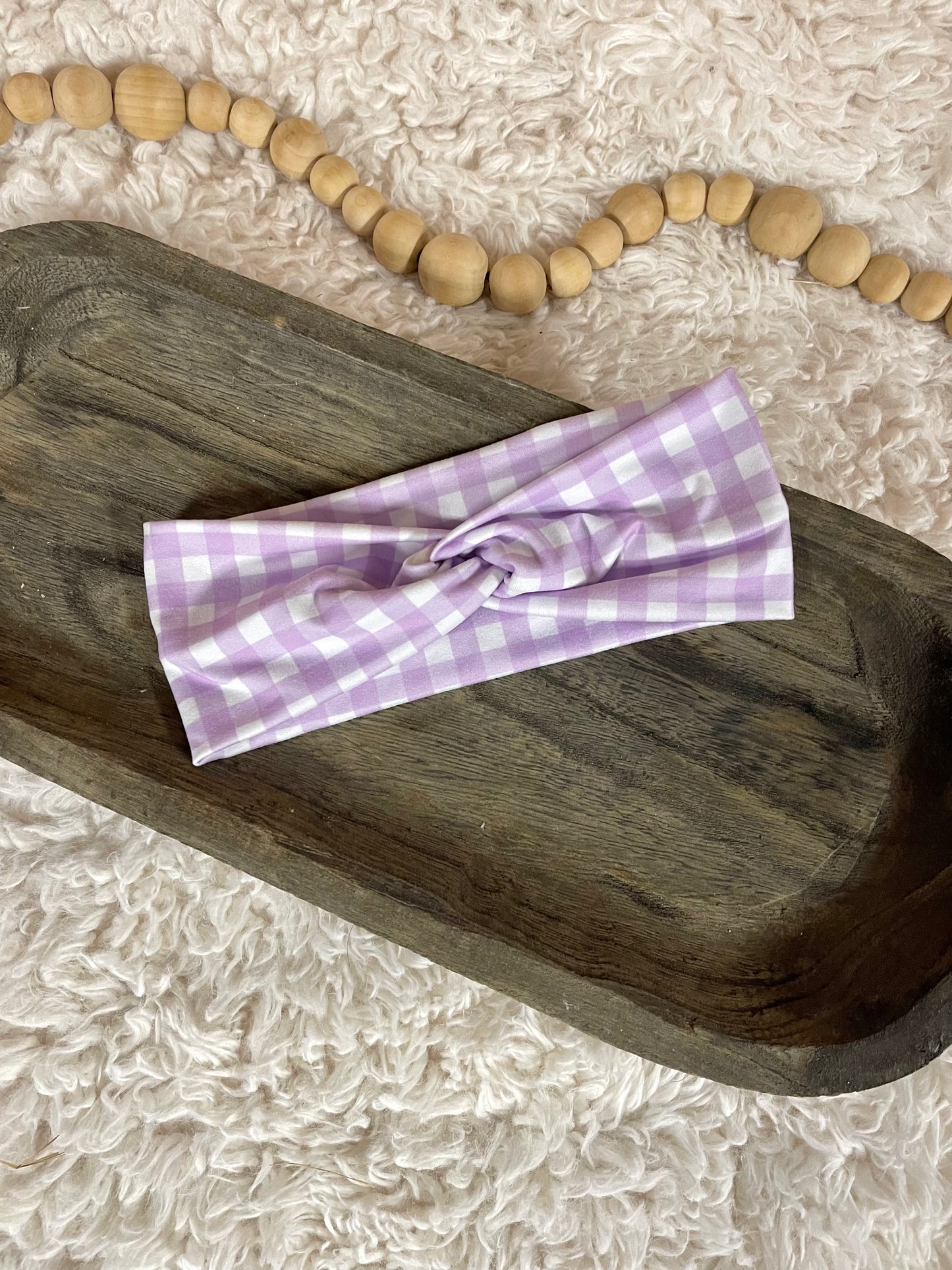 RTS Purple Plaid Twisted Headwrap