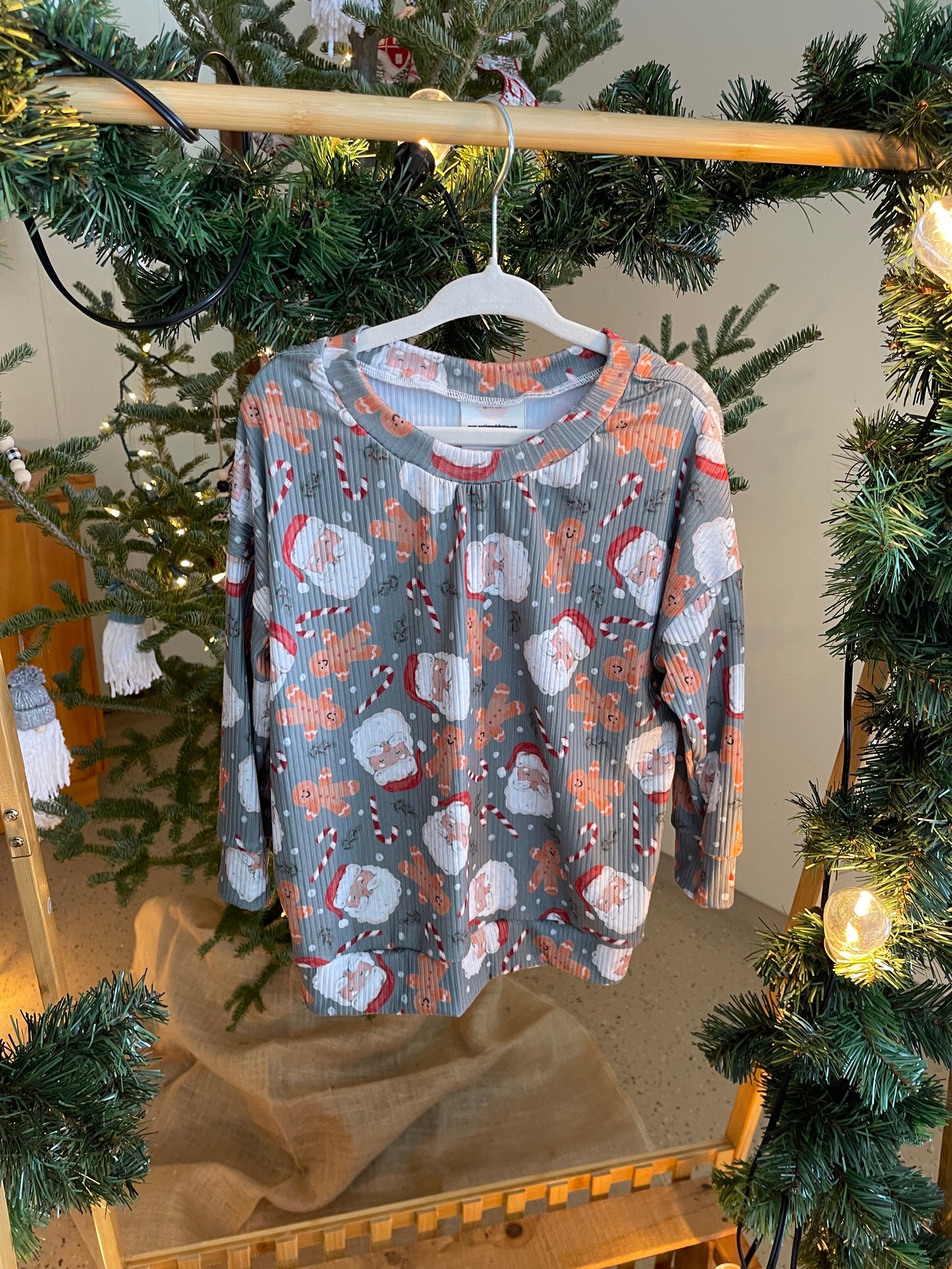 Green Gingerbread Dolman Top