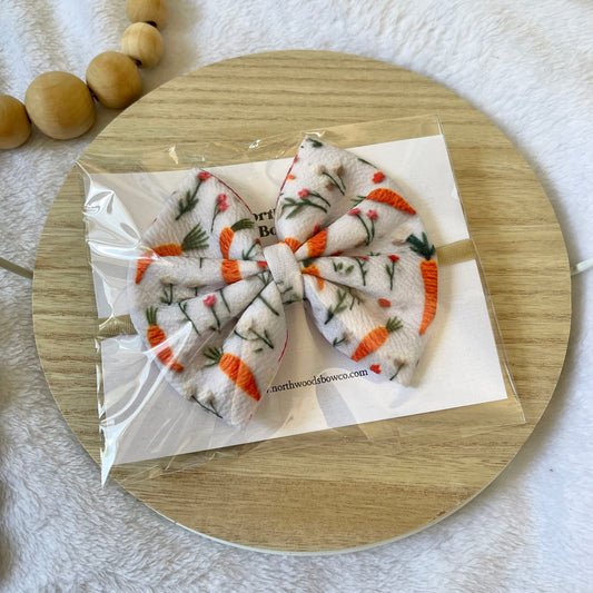 Embroidery Carrots Bow