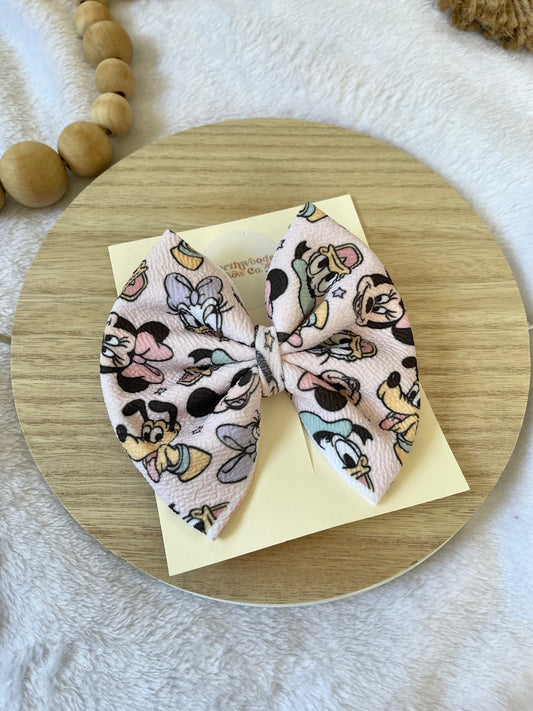 Mouse Friends Bow on Clip