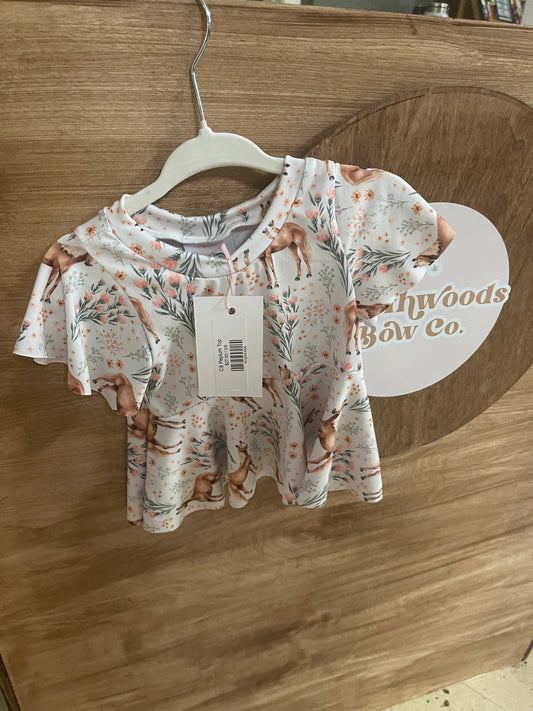3/6 Horse Peplum Top